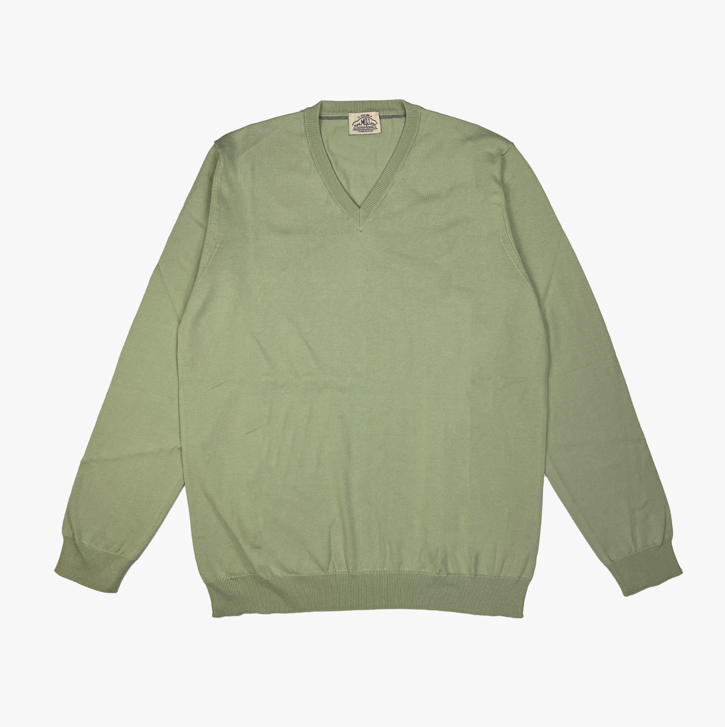 Pullover c/ decote "V" - Verde Água