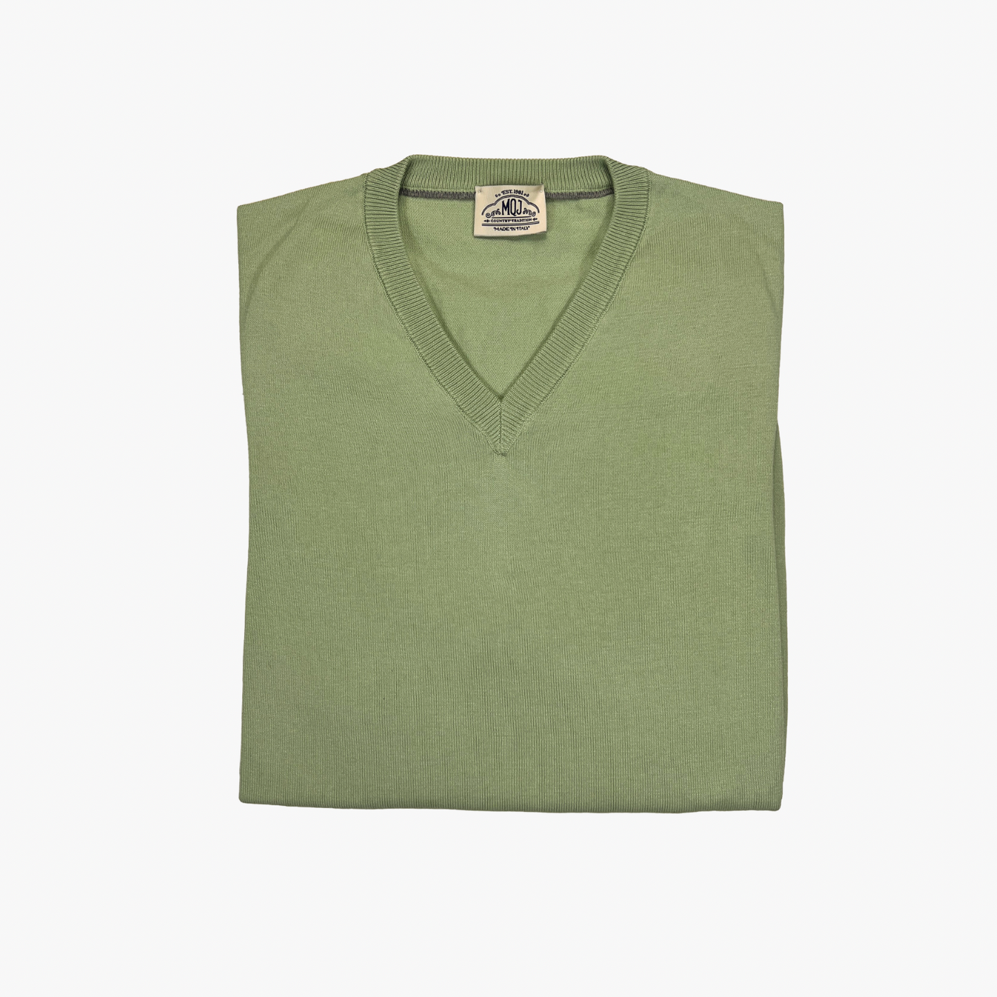 Pullover c/ decote "V" - Verde Água