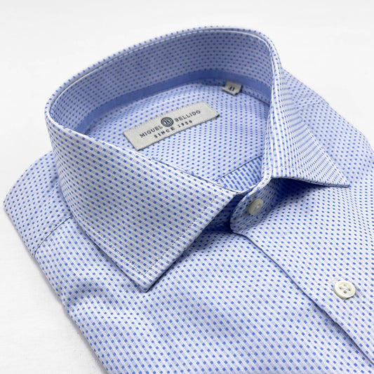 Classic Shirt with Spots - Blue/White