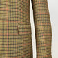 Checkered Tweed Coat - Green Shades