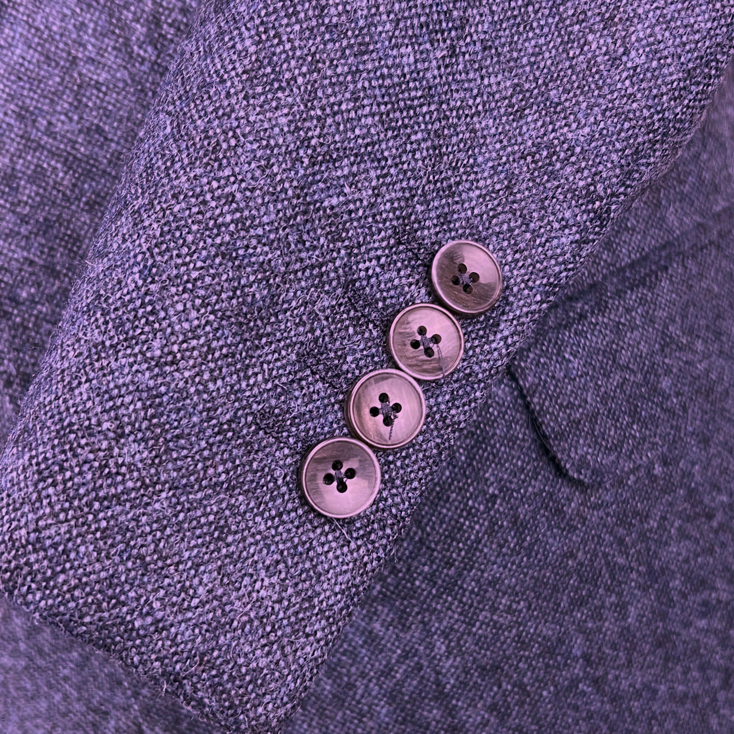 Donegal Tweed Coat - Blue