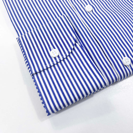 Camisa Listrada "Sem Vincos" - Azul