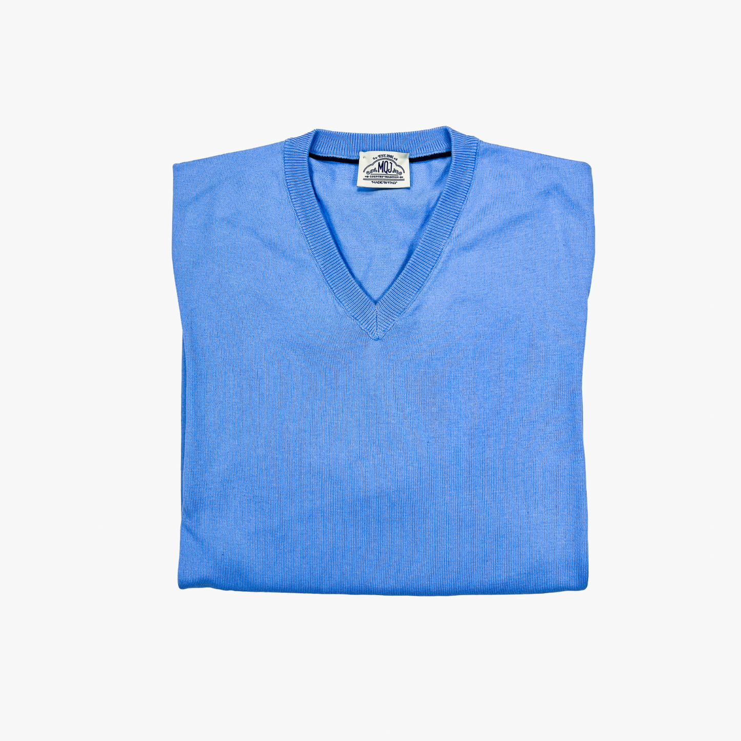 Pullover c/ decote "V" - Azul
