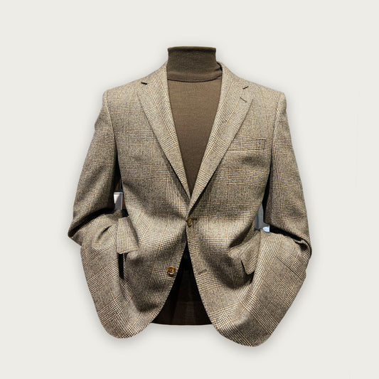 Casaco Tweed Xadrez Castanho