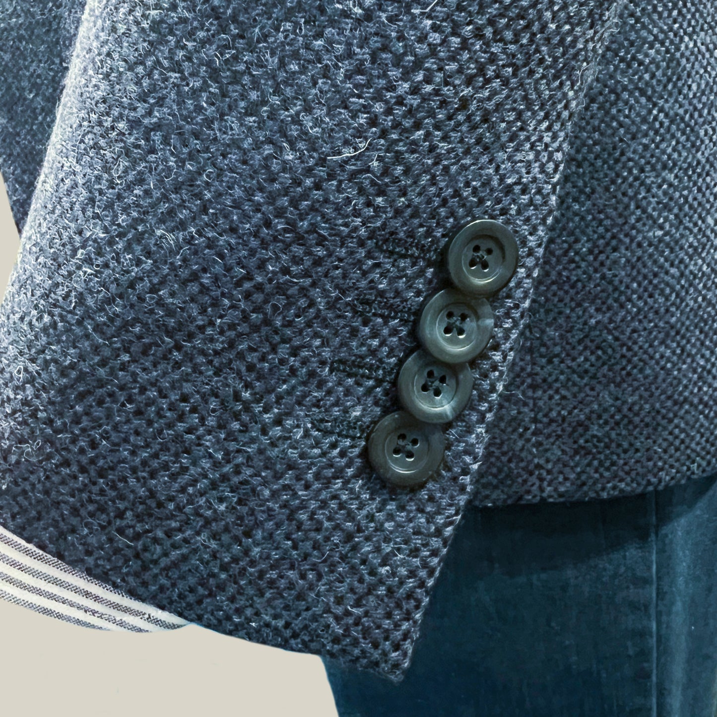 Blue Shetland Tweed Jacket