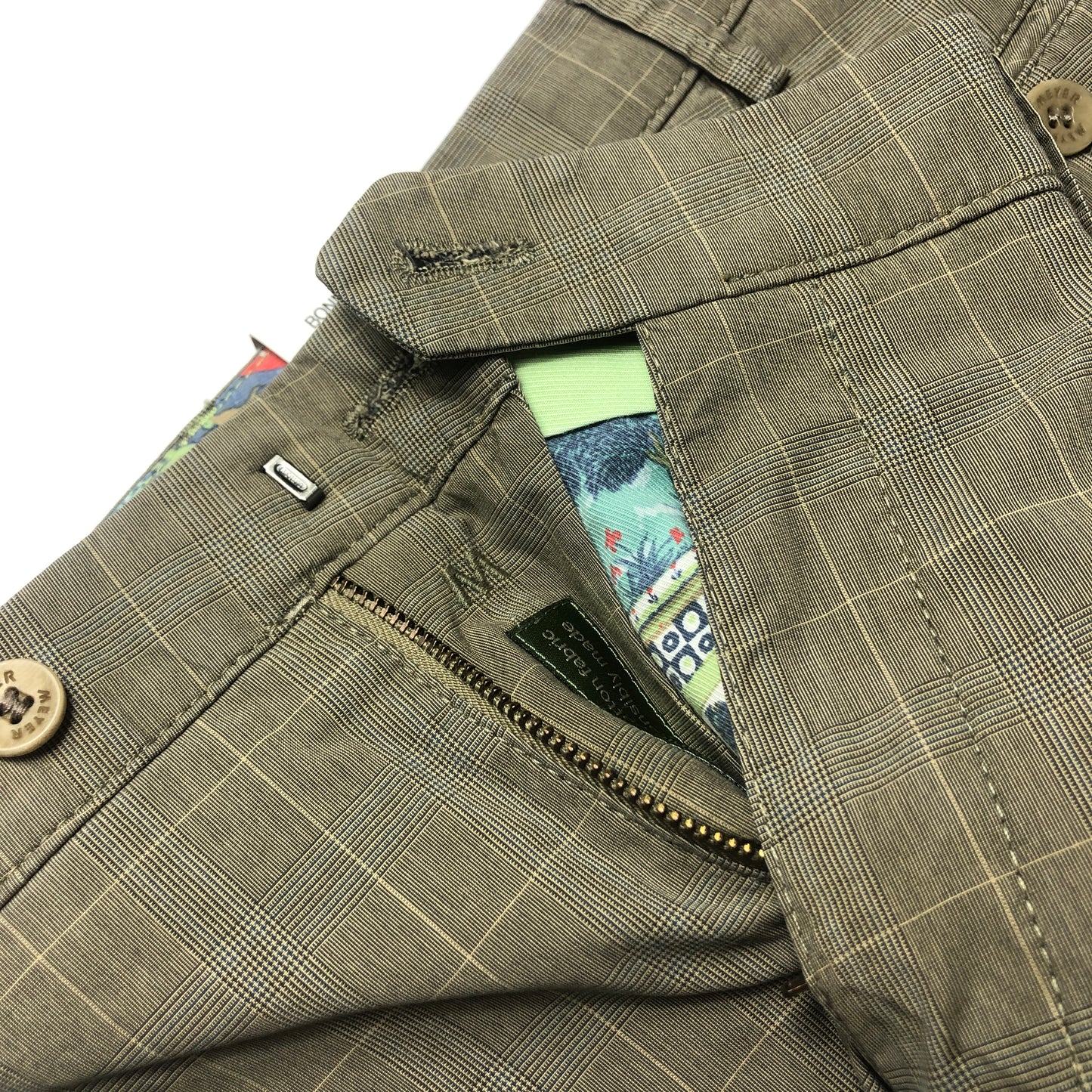Brown Checkered Chino
