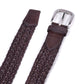 Braided Leather Belt - Brown